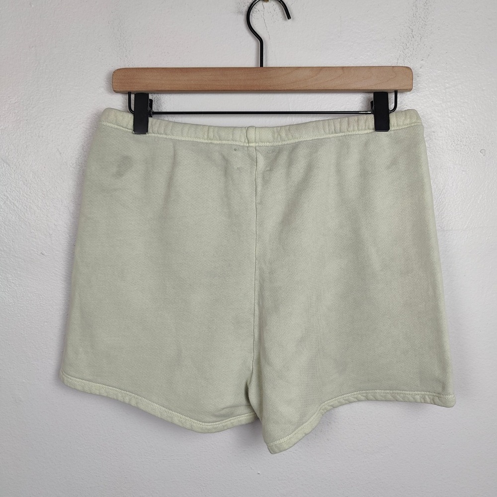 Joah Brown‎ Sweat Shorts Womens Medium Large Pale Green Fleece Elastic Waist - Picture 6 of 8